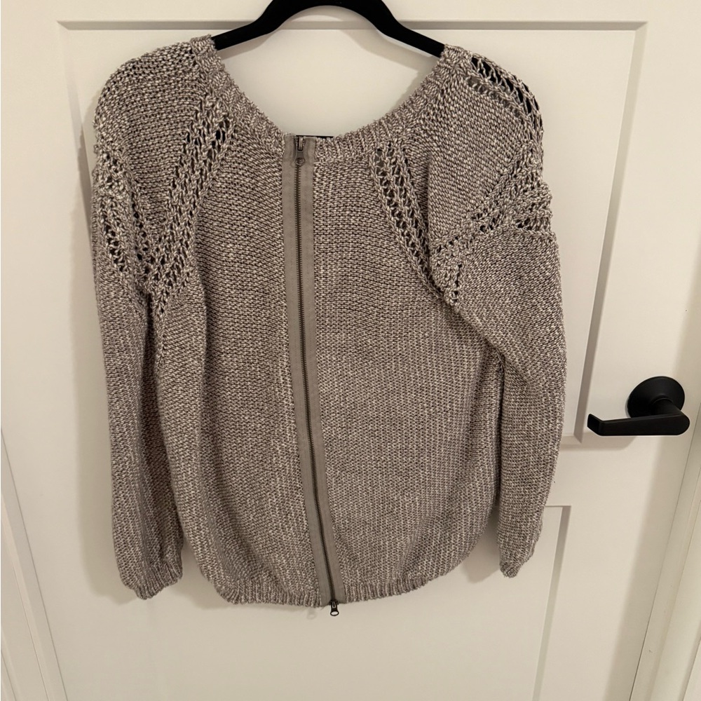 Twelfth Street by Cynthia Vincent V-Neck Sweater in Gray - Picture 4 of 4